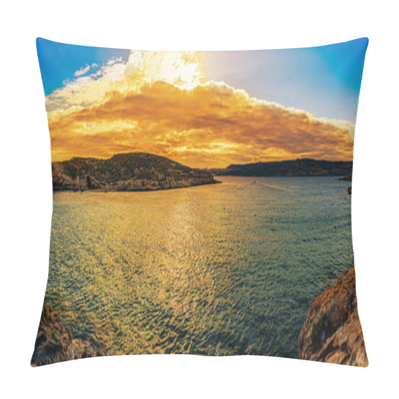 Personality  The Blue Lagoon On Comino Island, Malta Gozo. Pillow Covers