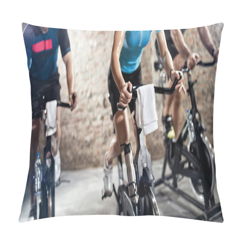 Personality  Sports Clothing People Riding Exercise Bikes Pillow Covers