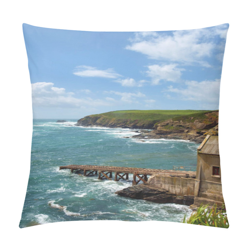 Personality  Early Summer Afternoon Sunshine After A Storm On The Old Lifeboat Station At Lizard Point In The Lizard Peninsula, Cornwall, UK Pillow Covers