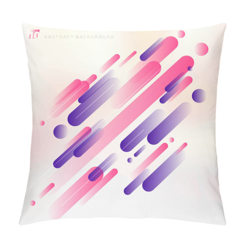 Personality  Abstract Technology Pink And Purple Geometric Rounded Lines Pattern Motion  Background Modern Style. Vector Illustration Pillow Covers