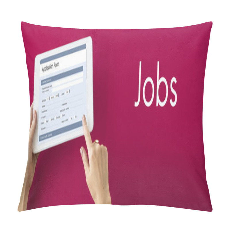 Personality  Person Holding Digital Tablet Pillow Covers