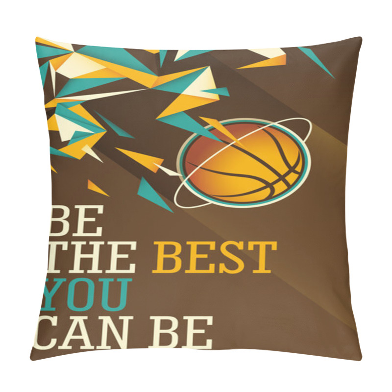 Personality  Abstract Basketball Poster. Pillow Covers