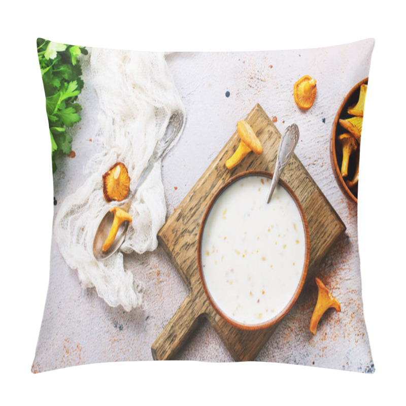 Personality  Mushroom Soup In Bowl Pillow Covers