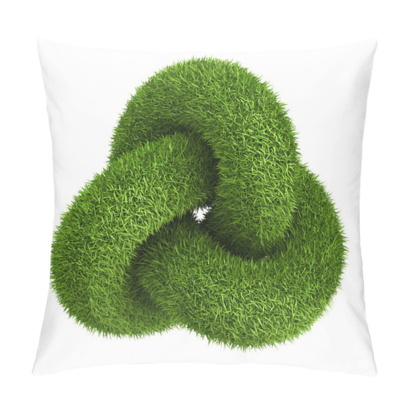 Personality  Green Grass Abstract Knot Logo Pillow Covers