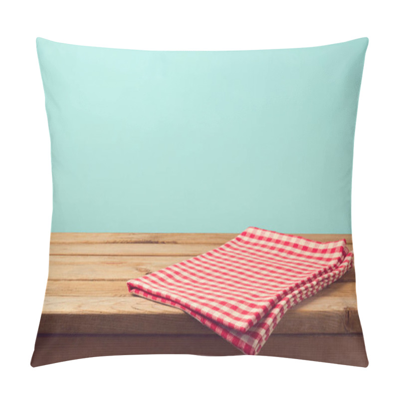 Personality   Table And Red Checked Tablecloth Pillow Covers