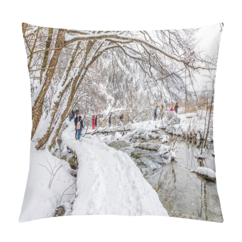 Personality  Plitvice Lakes Winter Pillow Covers