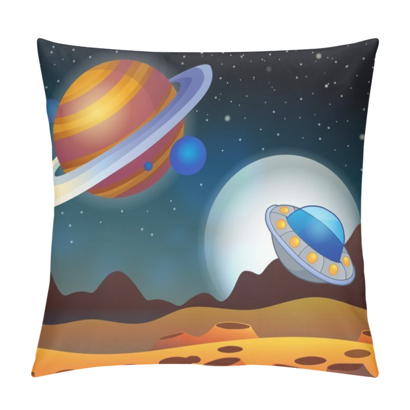 Personality  Image With Space Theme 2 Pillow Covers