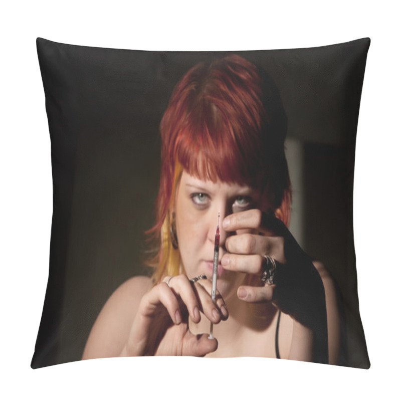 Personality  Heroin Addict Flicking Needle Pillow Covers