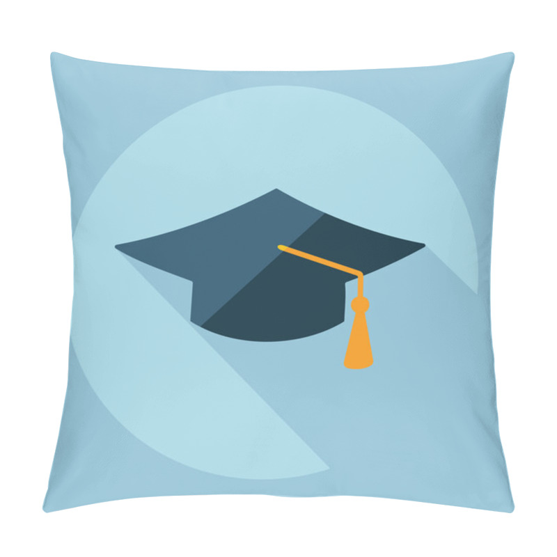 Personality  Flat Modern Design With Shadow Square Academic Cap Pillow Covers