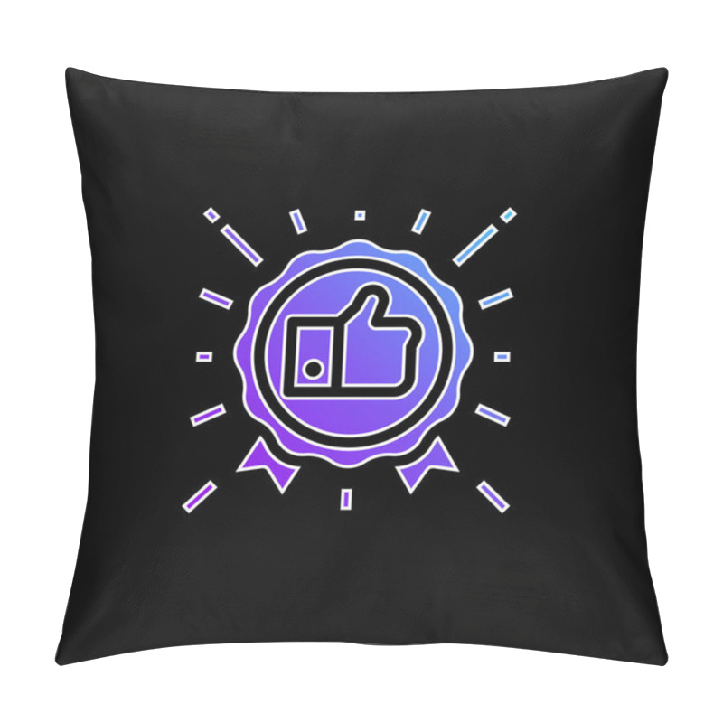 Personality  Best Seller Blue Gradient Vector Icon Pillow Covers