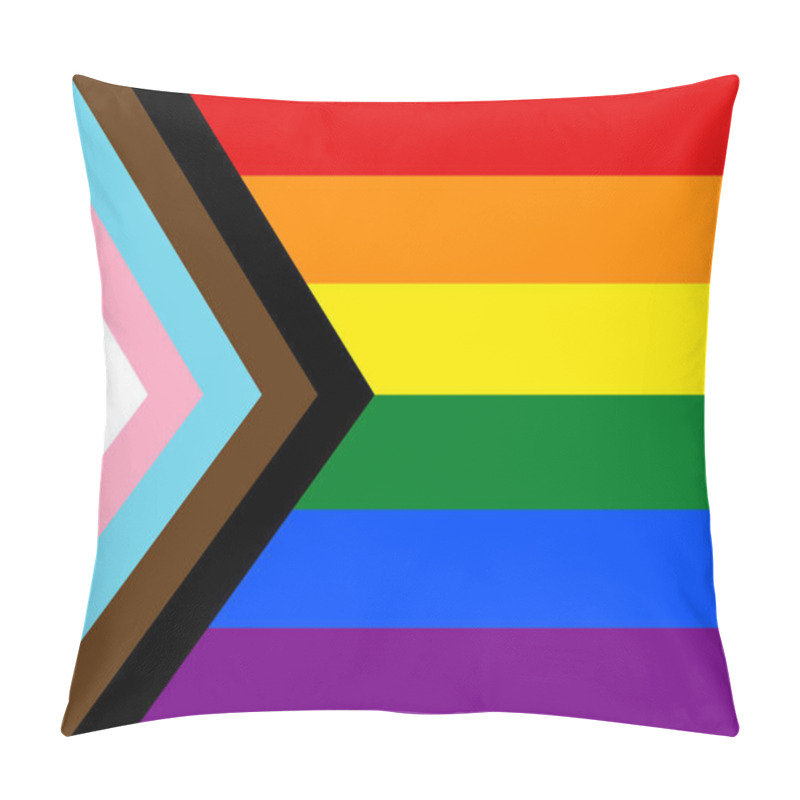 Personality  New Pride Flag LGBTQ. Vector Illustartion. Pillow Covers