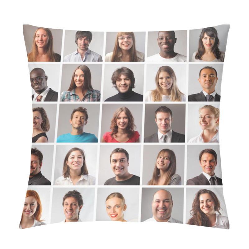 Personality  Different Smiling People Pillow Covers