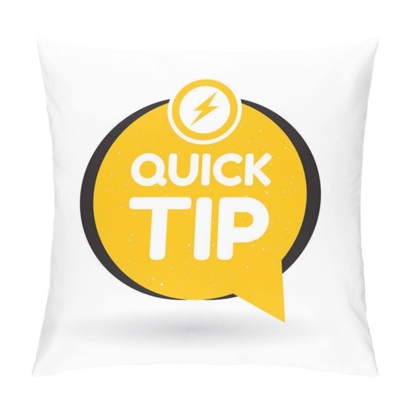 Personality  Yellow Quick Tips Logo, Icon Or Symbol With Graphic Elements Suitable For Web Or Documents Pillow Covers