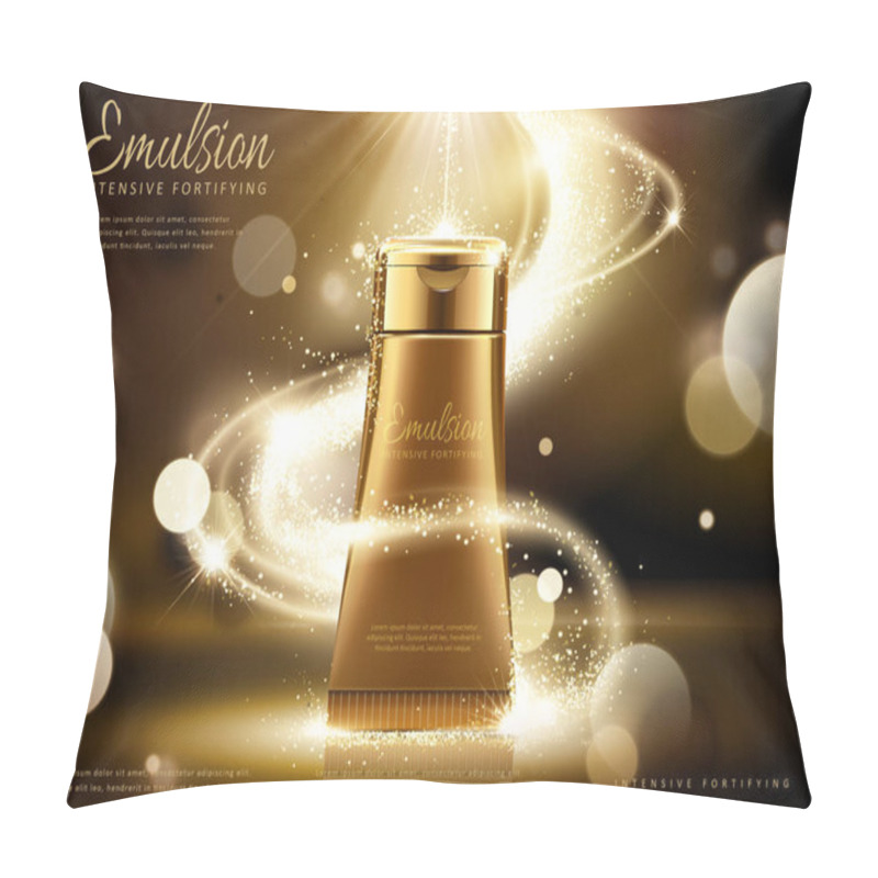 Personality  Golden Cosmetic Tube Ads Pillow Covers