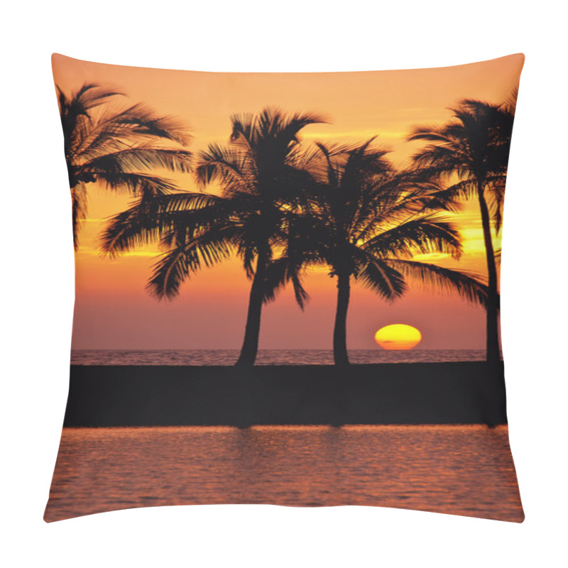 Personality  Hawaiian Palm Tree Sunset Pillow Covers