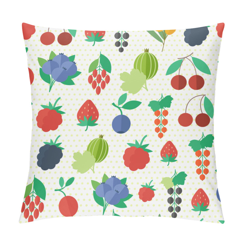 Personality  Seamless Pattern With Fruits And Berries. Vector Background Pillow Covers