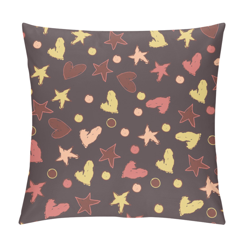 Personality  Seamless Background: Star, Sheep And Hearts Pillow Covers