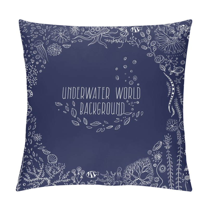 Personality  Hand Drawn Underwater World Background Pillow Covers