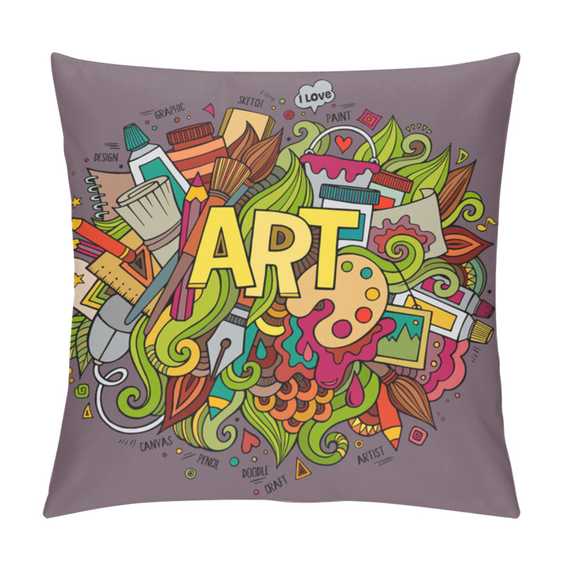 Personality  Art Hand Lettering And Doodles Elements. Pillow Covers