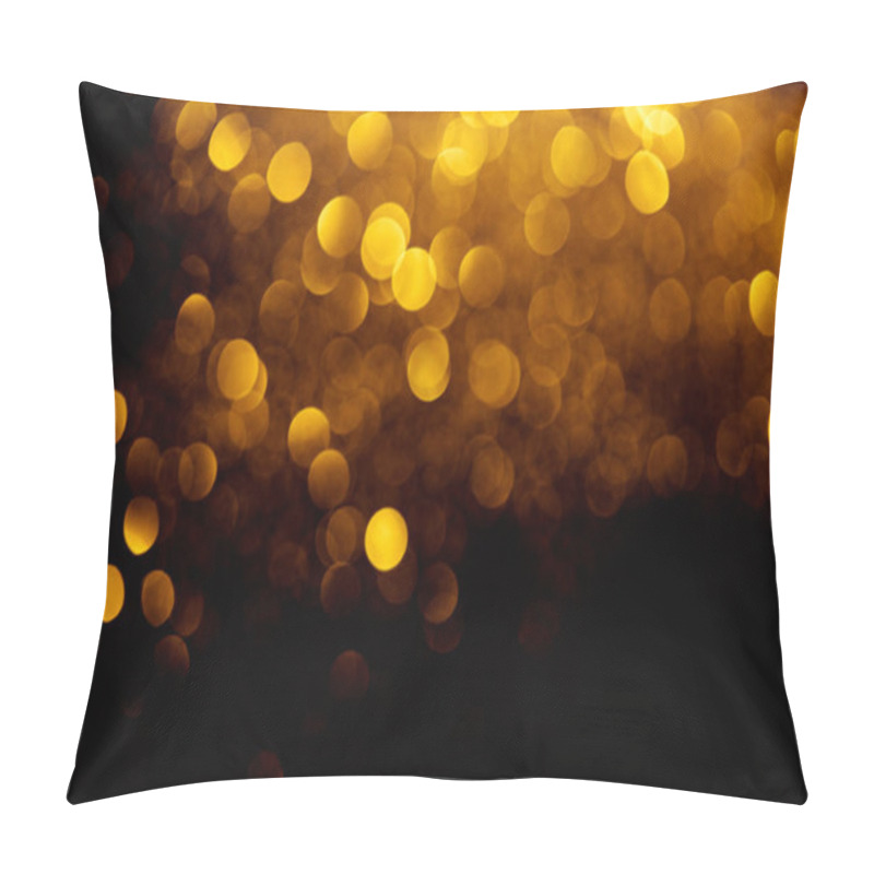 Personality  Abstract Decorative Background With Blurred Golden Glitter  Pillow Covers