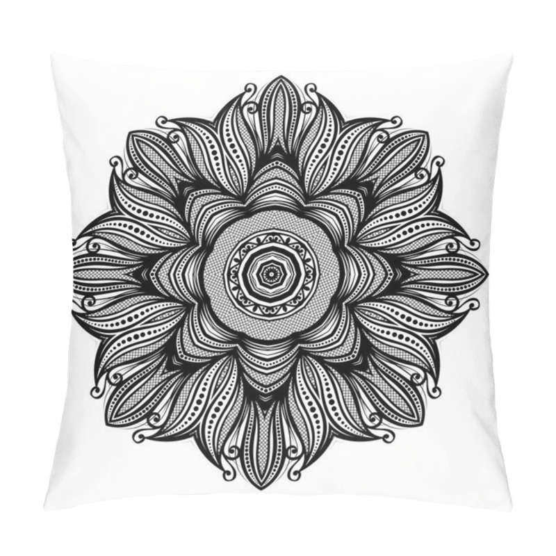 Personality  Black Decorative Mandala Pillow Covers