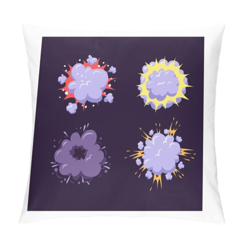 Personality  Boom Explosion Vector Illustration. Pillow Covers