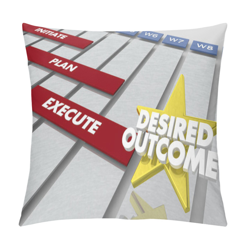 Personality  Desired Outcome Goal Initiate Plan Execute 3d Illustration Pillow Covers