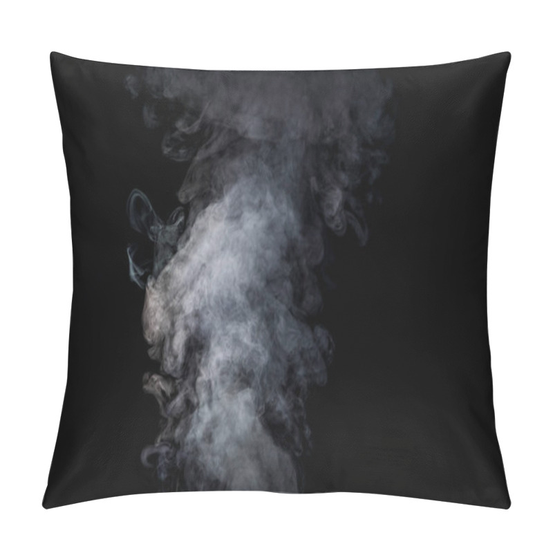 Personality  Abstract Background With Grey Smoke On Black Pillow Covers