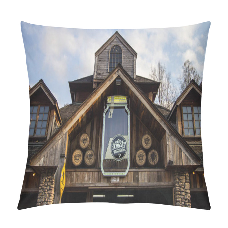 Personality  Gatlinburg, Tennessee, USA. March 25, 2016 - The Ole Smoky Distillery Bills Itself As The Most Visited Distillery In America Pillow Covers