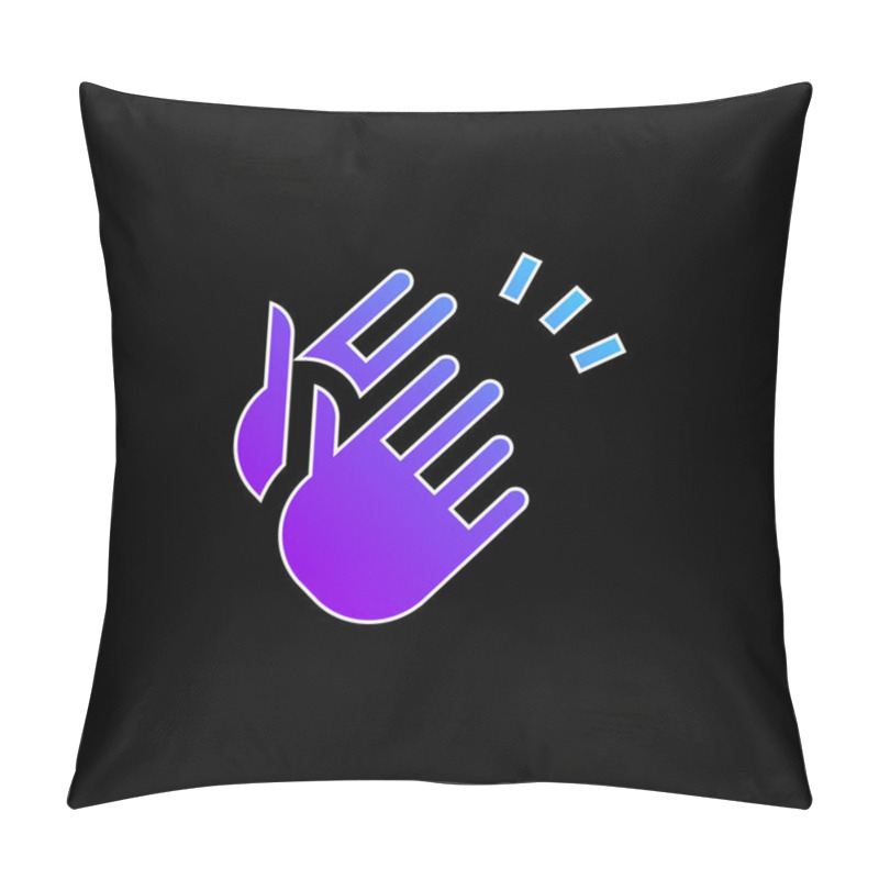 Personality  Applause Blue Gradient Vector Icon Pillow Covers