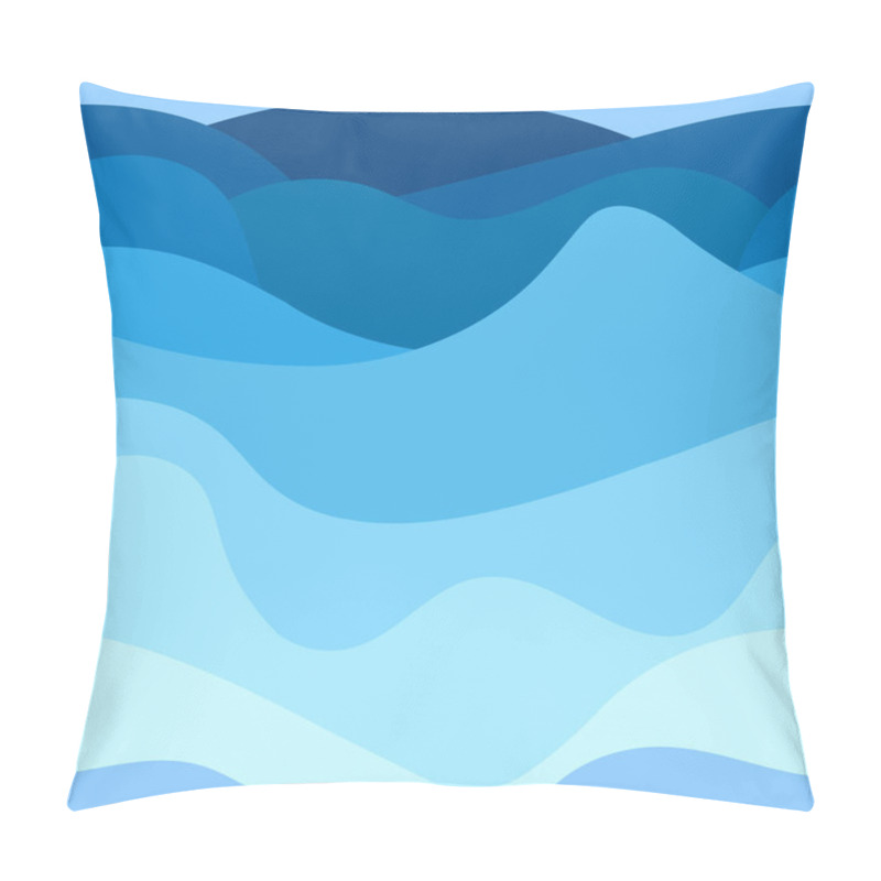 Personality  Ocean Flow Abstract Blue Waves Pillow Covers