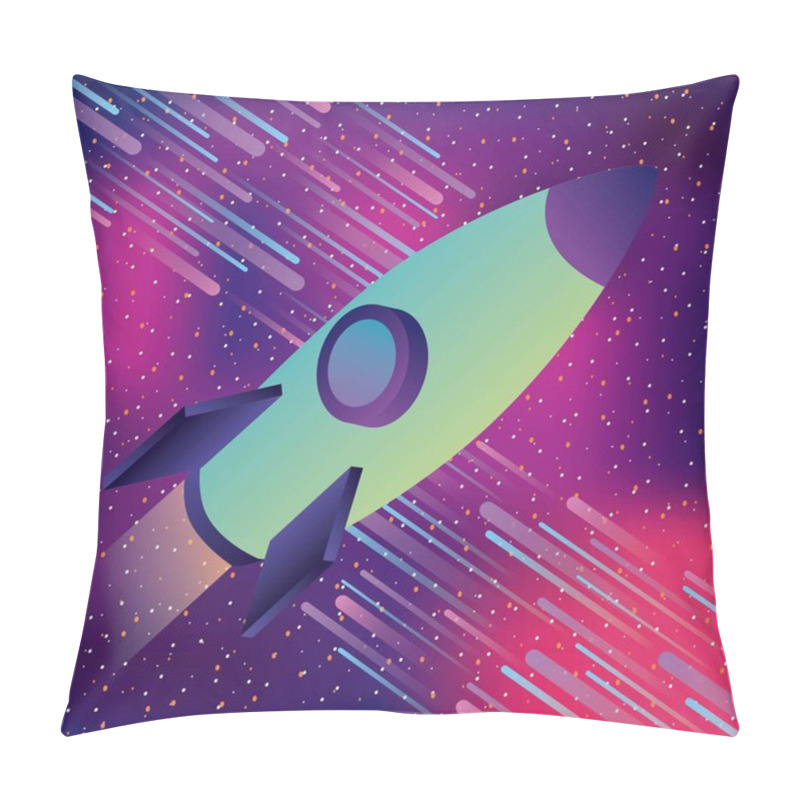 Personality  Space Rocket Asteoids Starry Virtual Reality Pillow Covers