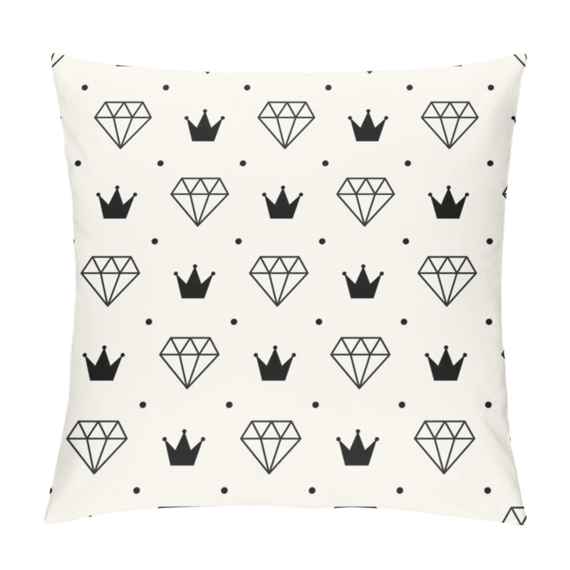 Personality  Vector Seamless Retro Pattern, With Diamonds. Pillow Covers