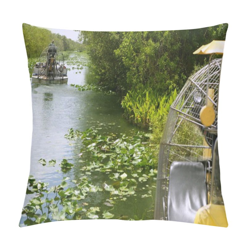 Personality  Airboat In Everglades Florida Big Cypress Pillow Covers