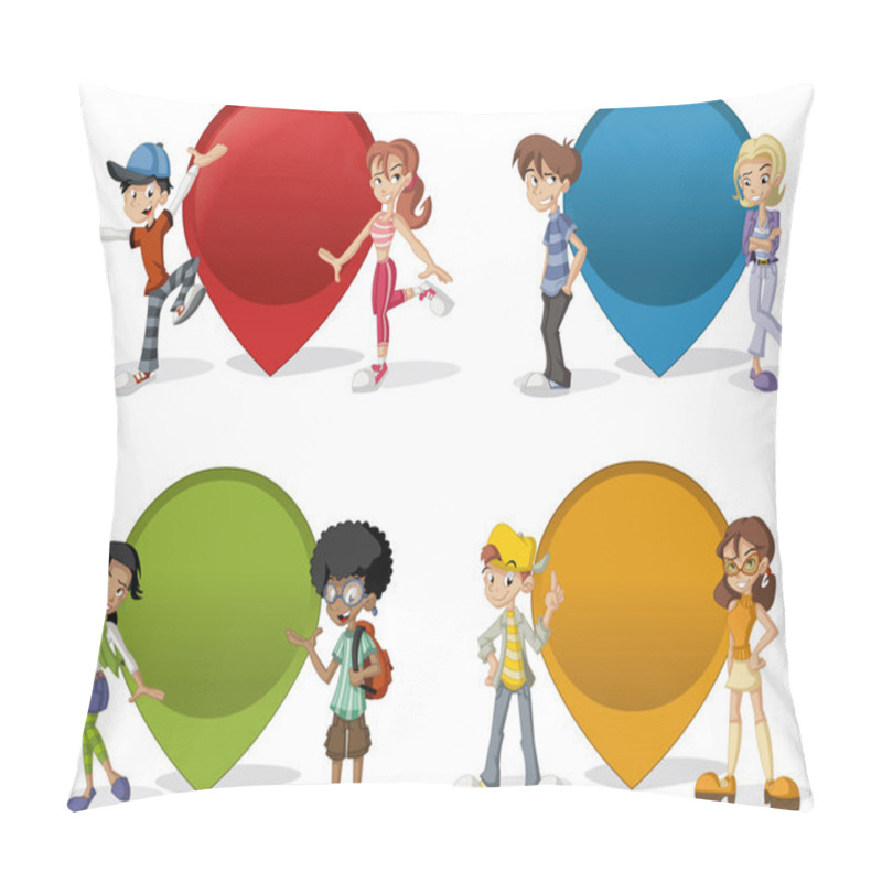 Personality  Cartoon Teenagers Pillow Covers