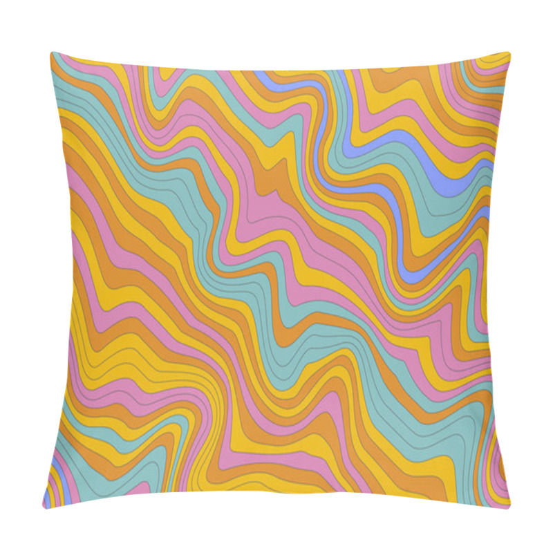 Personality  Abstract Psychedelic Groovy Background. Abstract Background. Vector Illustration. Pillow Covers