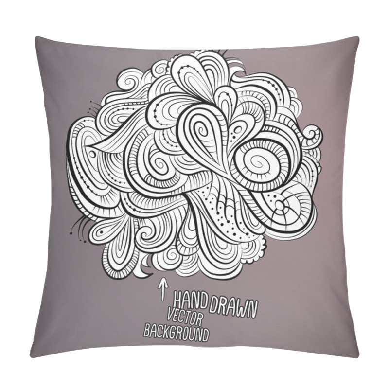 Personality  Vector Floral Abstract Hand Drawn Design Pillow Covers