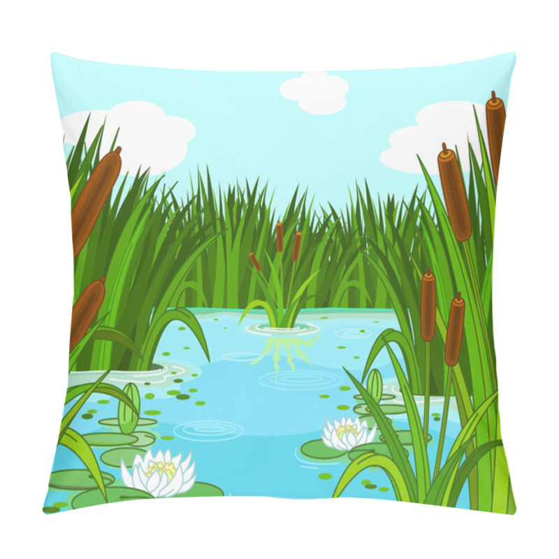 Personality  Pond Scene Pillow Covers