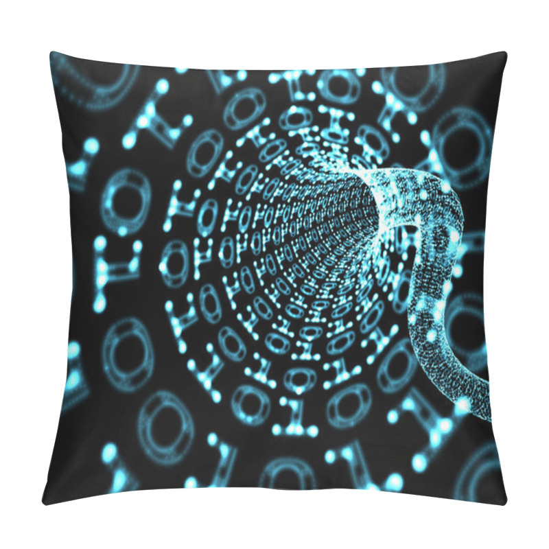 Personality  Blue Binary Tunnel Pillow Covers