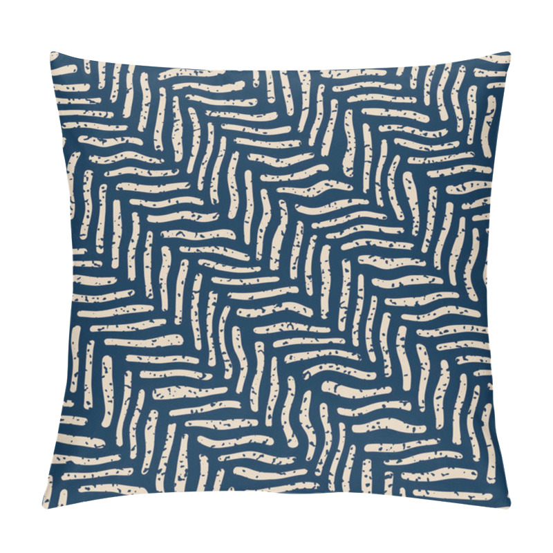 Personality  Vector Seamless Hand Drawn Distorted Lines Grunge Retro Pattern Pillow Covers