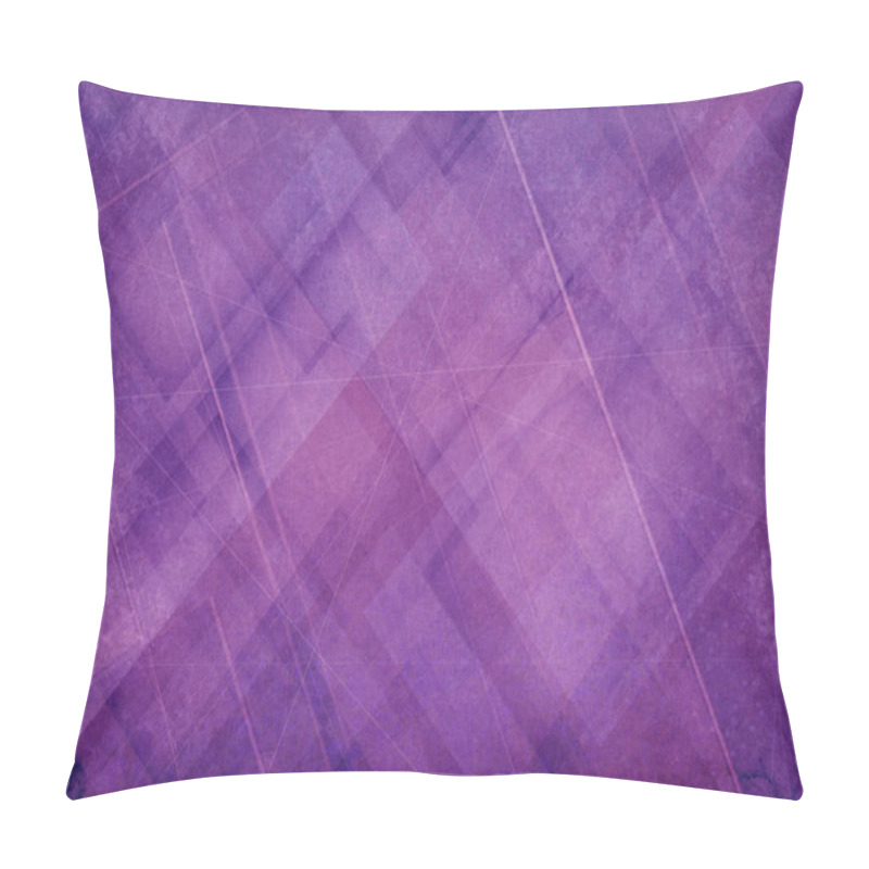 Personality  Abstract Purple And Pink Background With Pattern Of White Diamond And Triangle Shapes With Random Lines And Scratch Mark Grunge Texture Pillow Covers