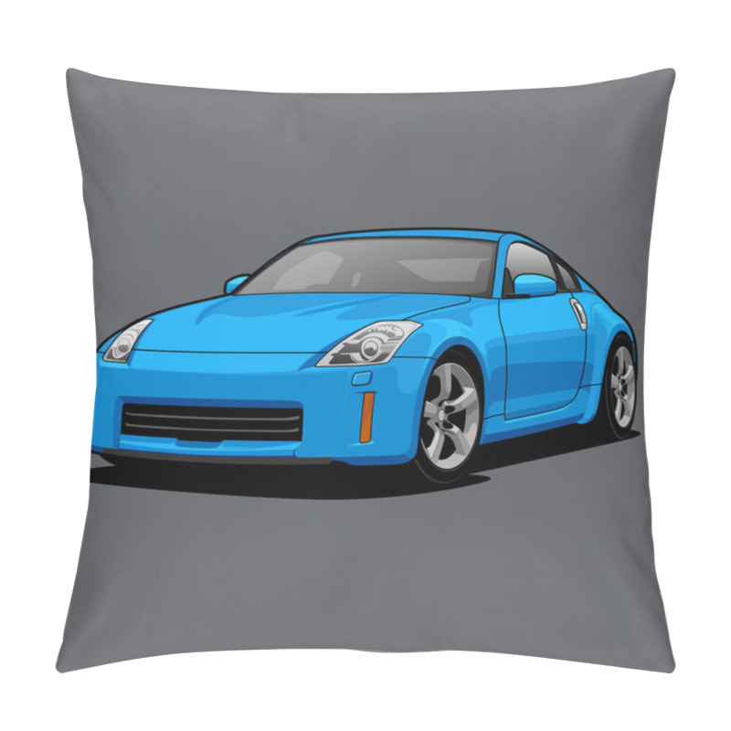 Personality  Light Blue Car Vector Illustration Pillow Covers