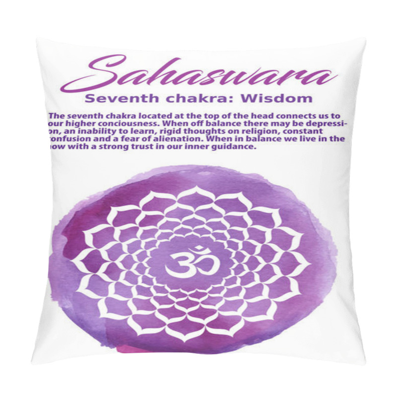 Personality  The Crown Chakra Vector Illustration. Pillow Covers