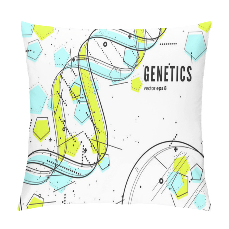 Personality  DNA, Genetic Conceptual Background Pillow Covers