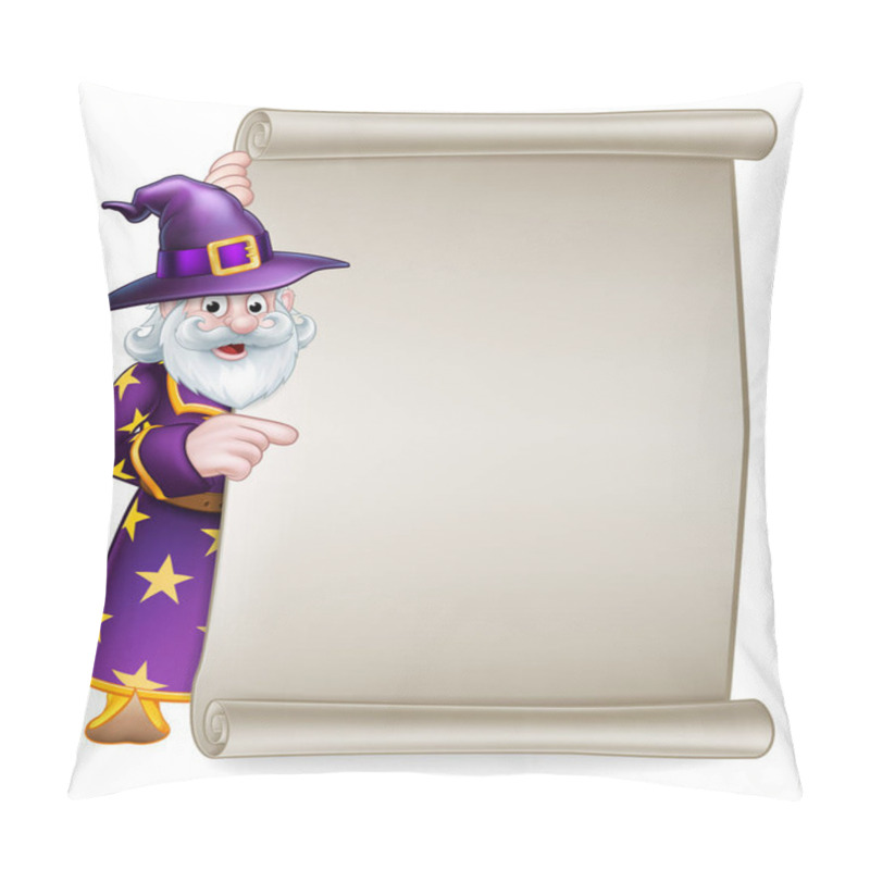 Personality  Cartoon Wizard Halloween Scroll Sign Pillow Covers