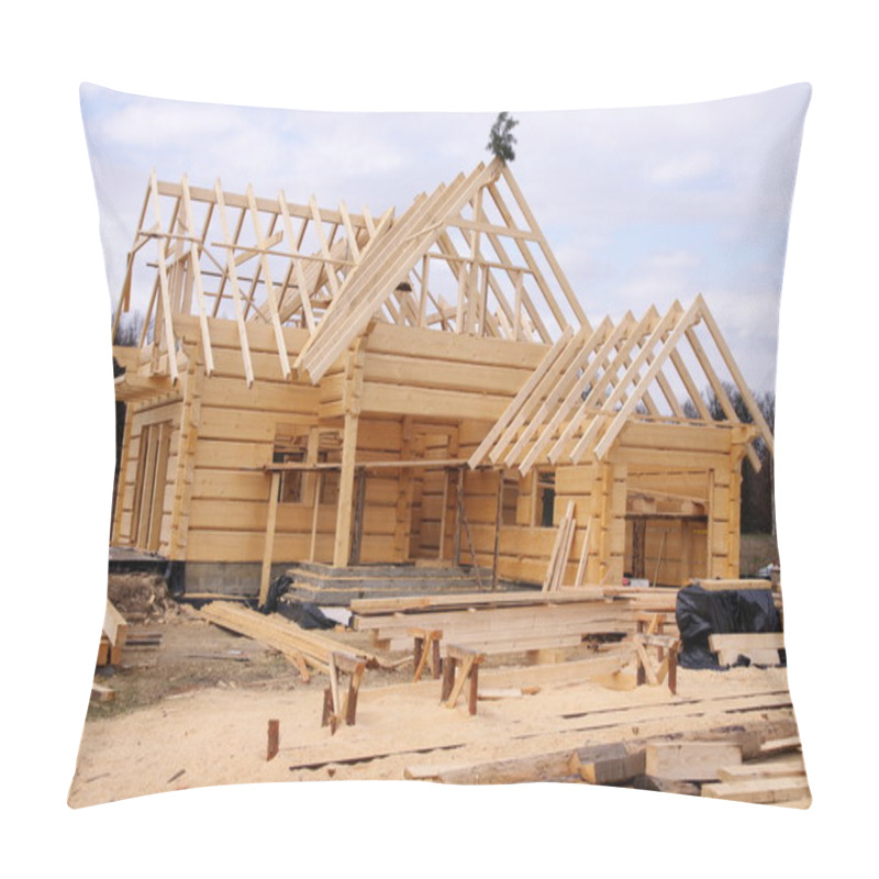 Personality  Ecological Wooden House Pillow Covers