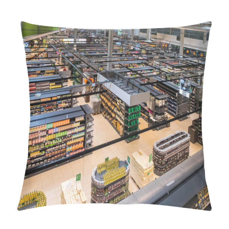 Personality  Aisle View Of Grocery Store Norfa Hypermarket Pillow Covers