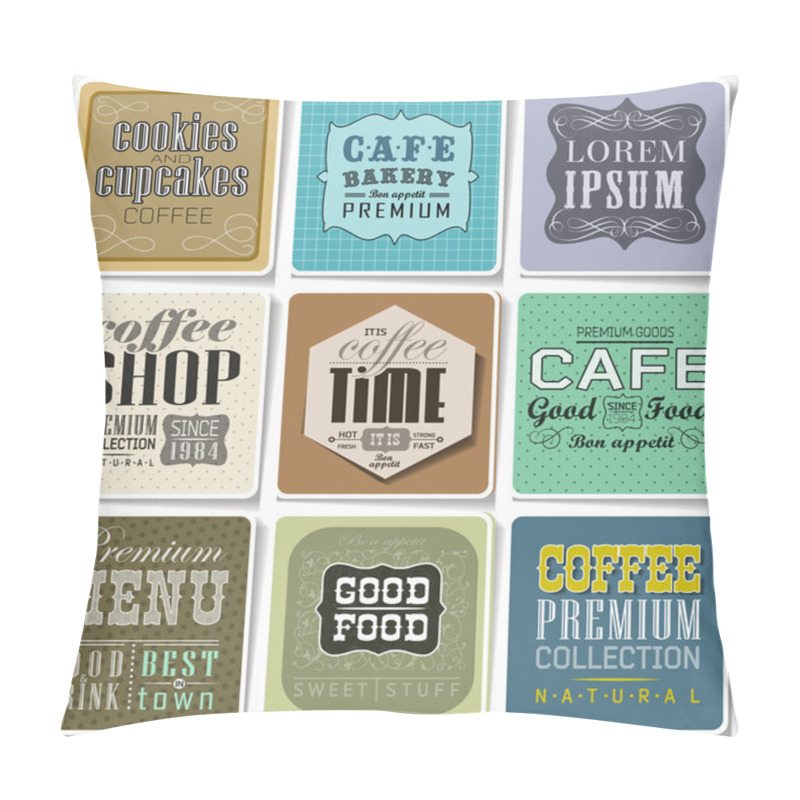 Personality  Retro Labels And Typography, Pillow Covers