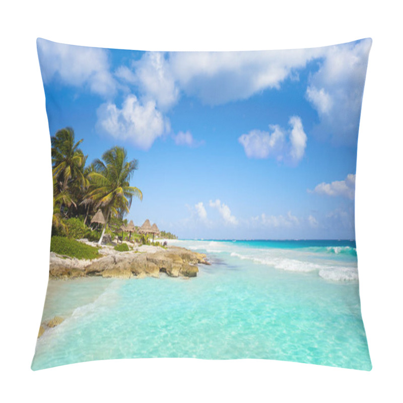 Personality  Tulum Caribbean Beach In Riviera Maya Pillow Covers