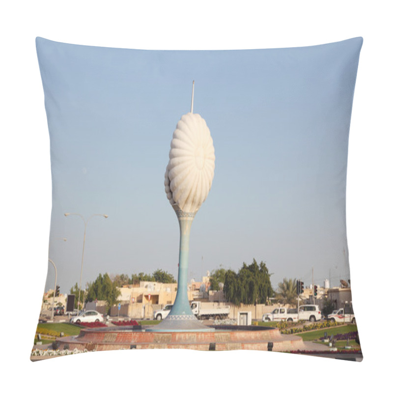 Personality  The Pearl Roundabout In Al Wakrah. Qatar, Middle East Pillow Covers